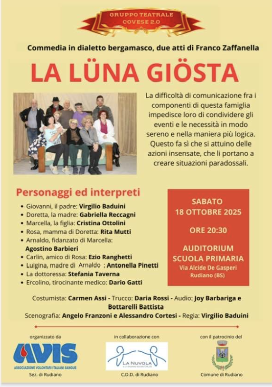 Locandina La Lüna Giösta a Rudiano